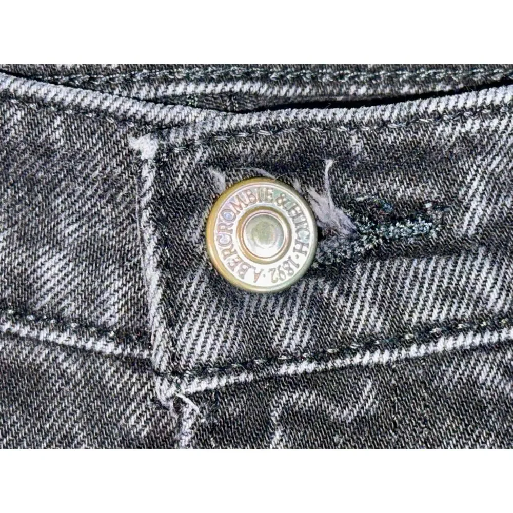 Abercrombie & Fitch The '90s Relaxed Jean High Rise Black Denim Jeans Size 26 2